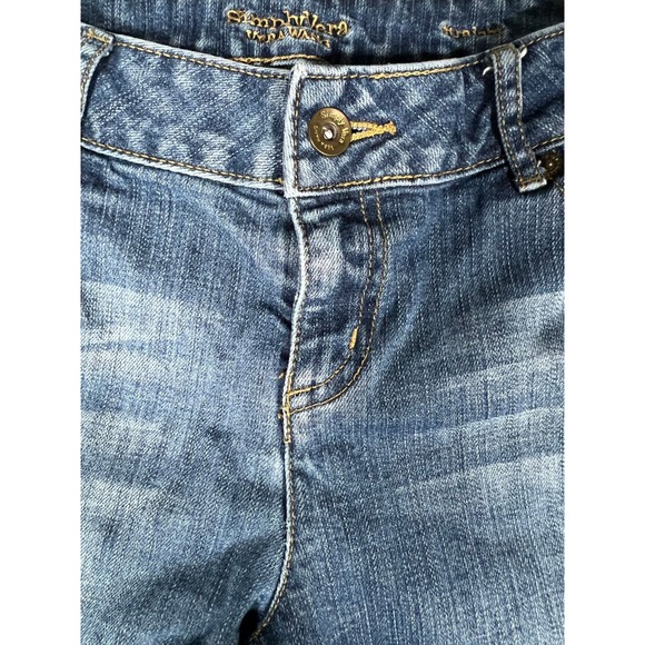 Simply Vera Vera Wang Womens Straight Leg Jeans Medium Wash Distressed Size 6 - Picture 2 of 16